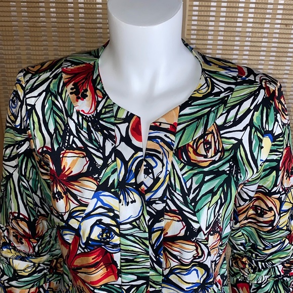 🔷Coldwater Creek Floral Print Jacket Spring / Summer Size 8 Petite - Picture 2 of 7
